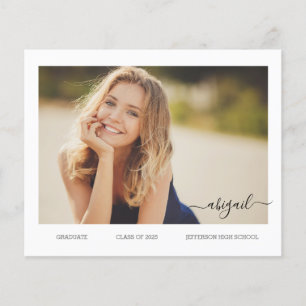 BUDGET 2023 Senior Photo Grad Announcement Card