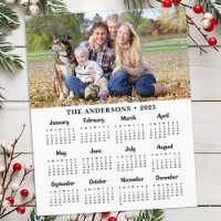 Budget 2026 Custom Photo Calendar Card 12 Month 