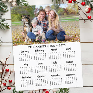 Budget 2026 Custom Photo Calendar Card 12 Month 