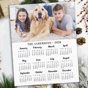 Budget 2026 Photo personnalisée Carte Calendrier d