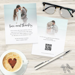 Budget 2 Photo Bold Script QR Code Love Thanks