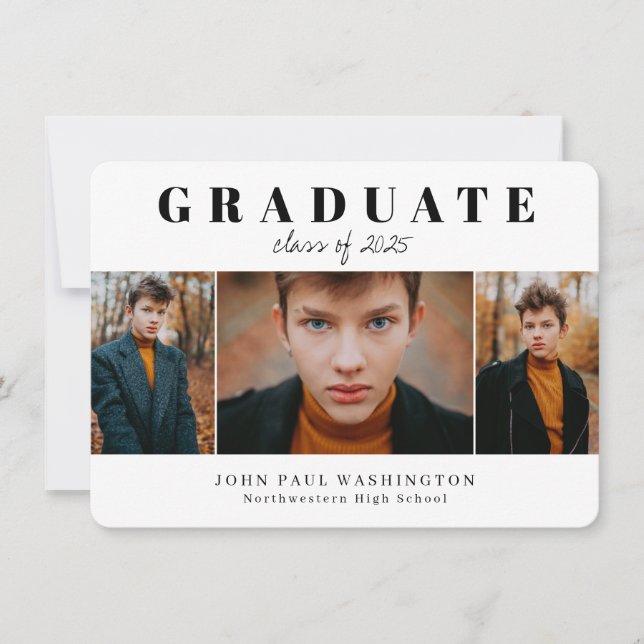 Budget 3e Faire-part d'obtention d'un diplôme en p (Devant)