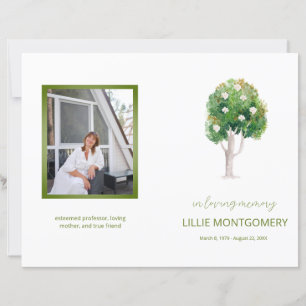 Budget 4-page Magnolia Tree Funeral Program