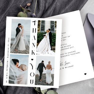 Budget 4 photo collage mariage carte de remercieme