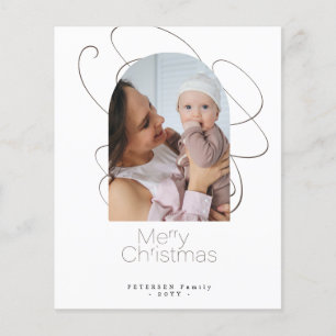 Budget 4 photo Merry Christmas Holiday Card