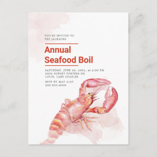 Budget 4th Of July Annual Seafood Boil Lobster Holiday Postcard