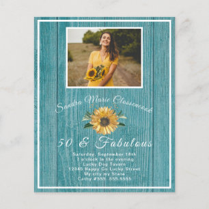 Budget 50 and Fabulous Sunflower Blue Birthday