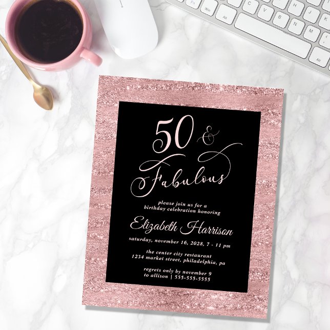 Budget 50th Birthday Party Elegant Rose Gold (Creator Uploaded)