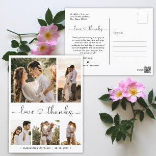 Budget 5 Photo Collage Mariage Merci carte postale