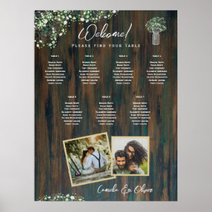 BUDGET 7 Table Rustic Gypsophila Seating Chart