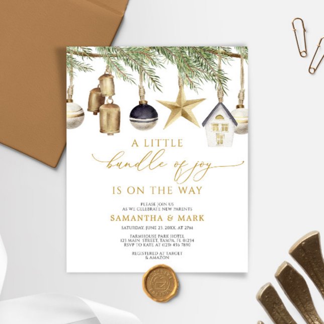 Budget A Little Bundle Of Joy Baby Shower Invite (Creator Uploaded)