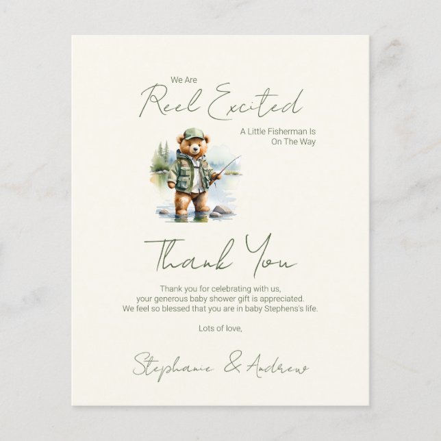 Budget A Little Fisherman On The Way  Baby Shower (Front)