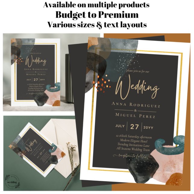 Budget Abstract Earth Modern Art Wedding (Creator Uploaded)