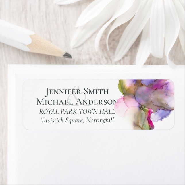 Budget Abstrait Rainbow Purple Mariage (En situation)