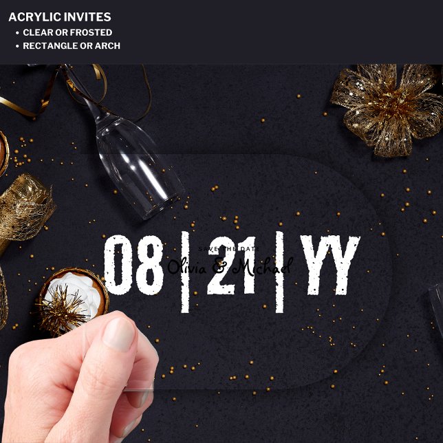 BUDGET Acrylic Wedding Save the Date Minimalist Acrylic Invitations (Creator Uploaded)