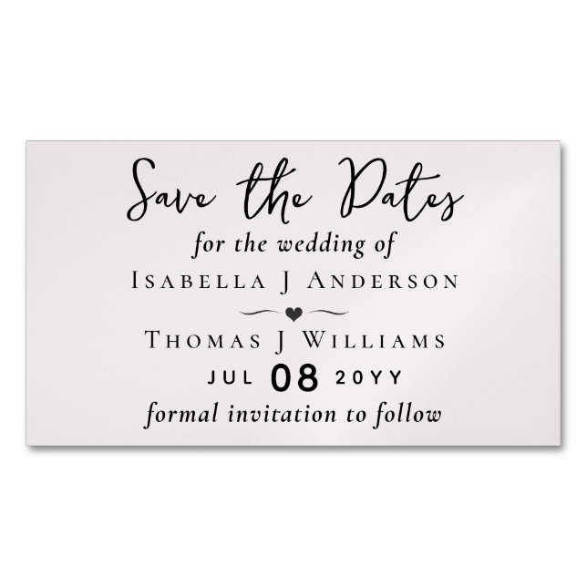 Budget Affordable Save the Date Magnets (Front)