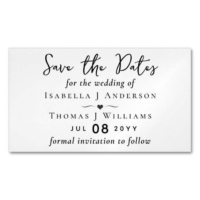 Budget Affordable Save the Date Magnets (Front)