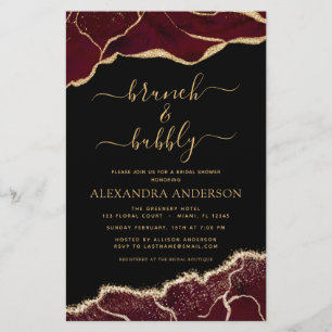 Budget Agate Burgundy Gold Brunch & Bubbly