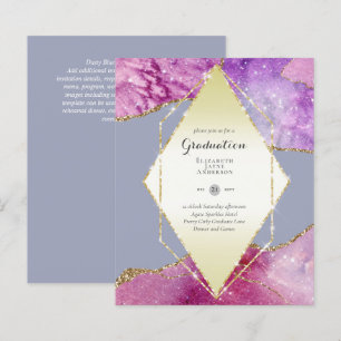 BUDGET Agate GRADUATION Party Invites Glitter Glam