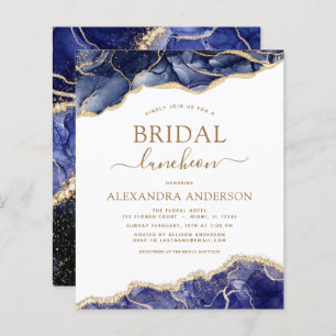 Budget Agate Navy Blue Bridal Shower Luncheon