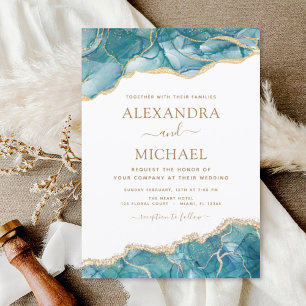 Budget Agate Turquoise Teal Gold Wedding