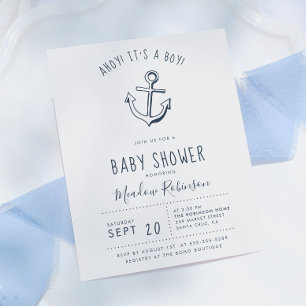 Budget Ahoy! It's a Boy! Nautical Baby Shower