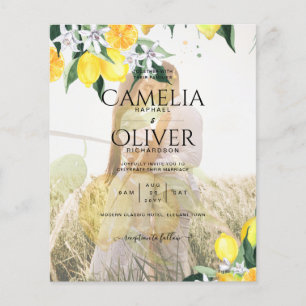 BUDGET All-in-1 PHOTO OVERLAY Lemons Wedding QR Flyer