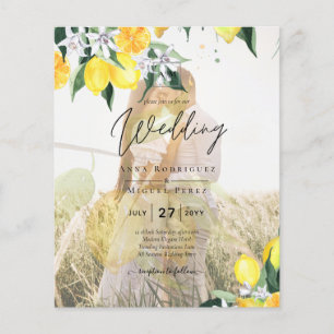 BUDGET All-in-1 PHOTO OVERLAY Lemons Wedding QR Flyer