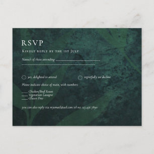 BUDGET All-in-1 Rustic Emerald Green Wedding Postcard