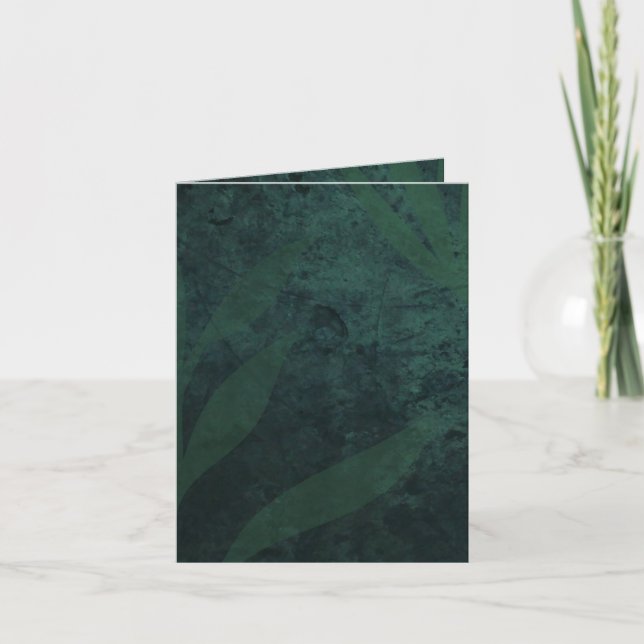 BUDGET All-in-1 Rustic Emerald Green Wedding Thank You Card (Front)