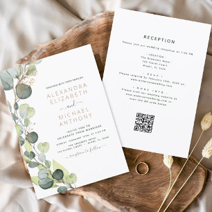 Budget All in One Eucalyptus QR Code Wedding