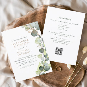 Budget All in One Eucalyptus QR Code Wedding