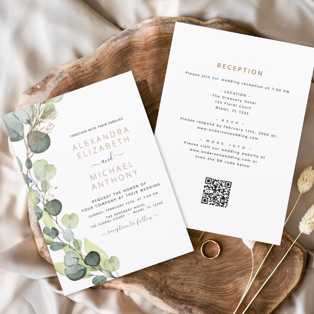 Budget All in One Eucalyptus QR Code Wedding (Creator Uploaded)