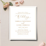 Budget All-in-One Gold Script Wedding Invitation<br><div class="desc">This elegant invitation from our Gold Minimalist Wedding collection features a simple design paired with a modern script font. Perfect for any season. To make advance changes,  select Personalize -> Edit using Design tool.</div>