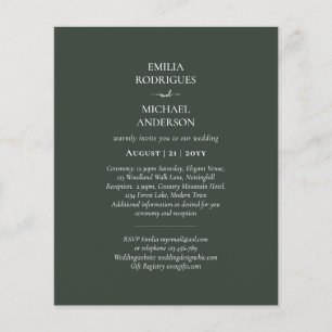 Budget All in One Wedding RSVP Details Registry Flyer