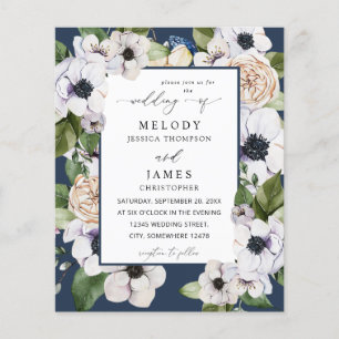 Budget Anemone White Floral Wedding - Blue Flyer