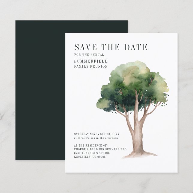 Budget Annual Family Reunion Tree (Front/Back)