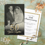 Budget Any Year Wedding Anniversary Photo Invite<br><div class="desc">A chic wedding photo anniversary budget invitation that's perfect for any year anniversary. You can customize the colour to match your anniversary celebration. Designed by Thisisnotme©</div>