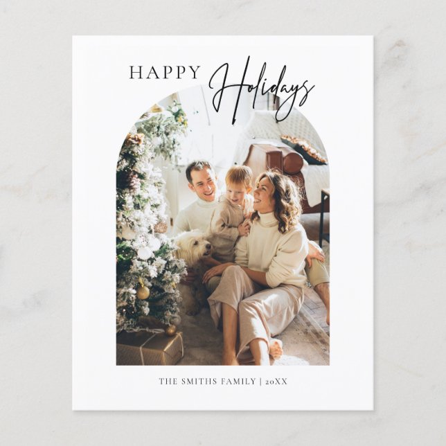 Budget Arch Merry Christmas Greetings Card (Front)