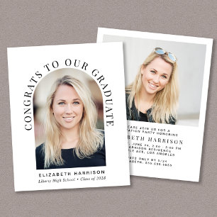 Budget Arch Photo Graduation Party Invitation