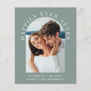 Budget Arch Photo QR Code Wedding Invitation