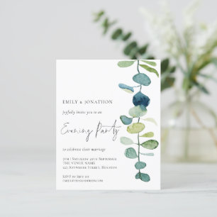 Budget Artsy Eucalyptus Wedding Evening Party