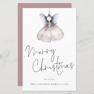Budget Artsy Fairy Minimaliste Joyeux Noël Carte