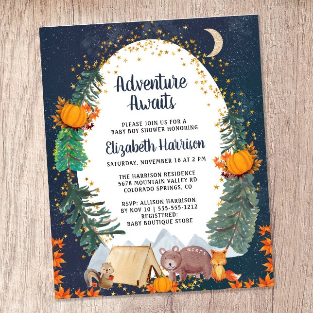 Budget Autumn Adventure Woodland Baby Shower (Celebrate the upcoming arrival of your sweet little autumn baby with a pumpkin-themed baby shower)