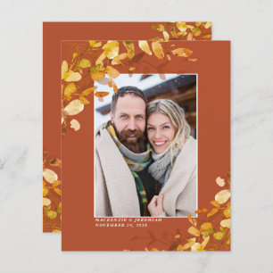 Budget Autumn Botanical Photo Save the Date