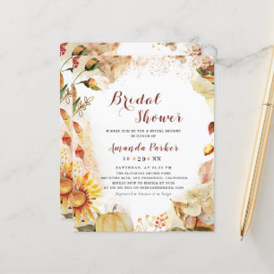 Budget Autumn Pumpkin Sunflower Bridal Shower 