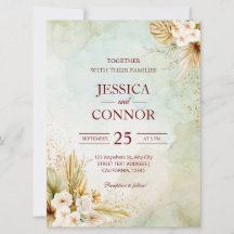 Budget Autumn Watercolor simple Wedding