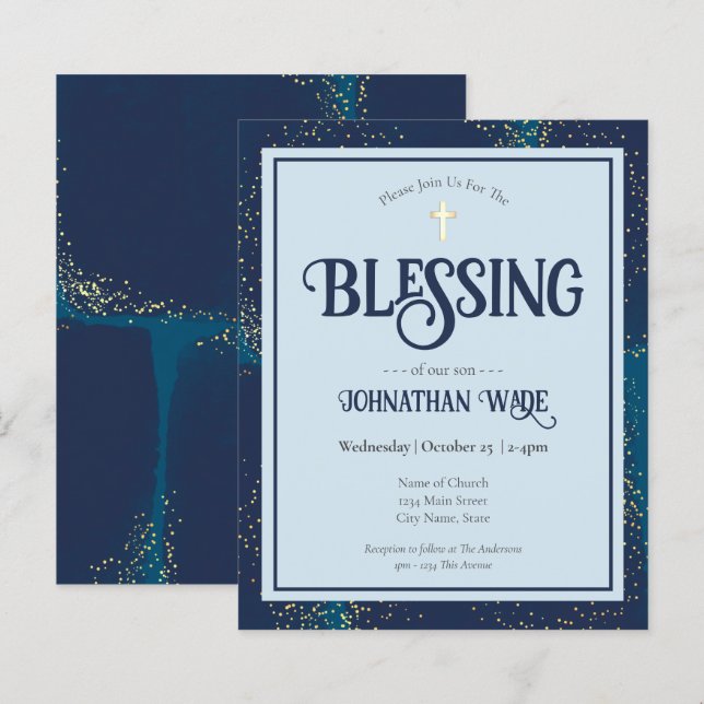 Budget Baby Blessing invitations Flyer (Front/Back)