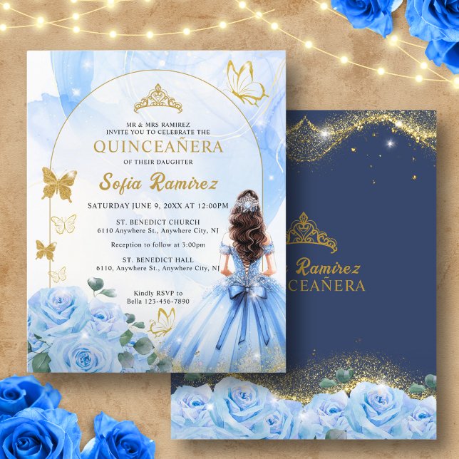 Budget Baby Blue Dress Princess Quinceañera  (Creator Uploaded)
