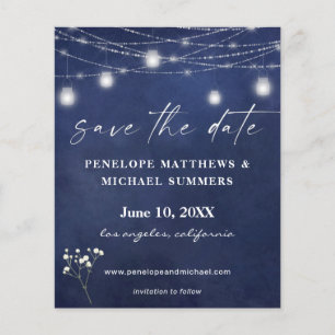 Budget Baby' Breath B Chalkboard Photo Save Date Flyer